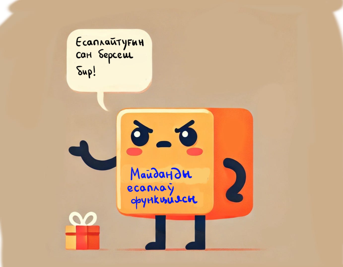 Майданды есаплаў функциясы сан сорап турған иллюстрация